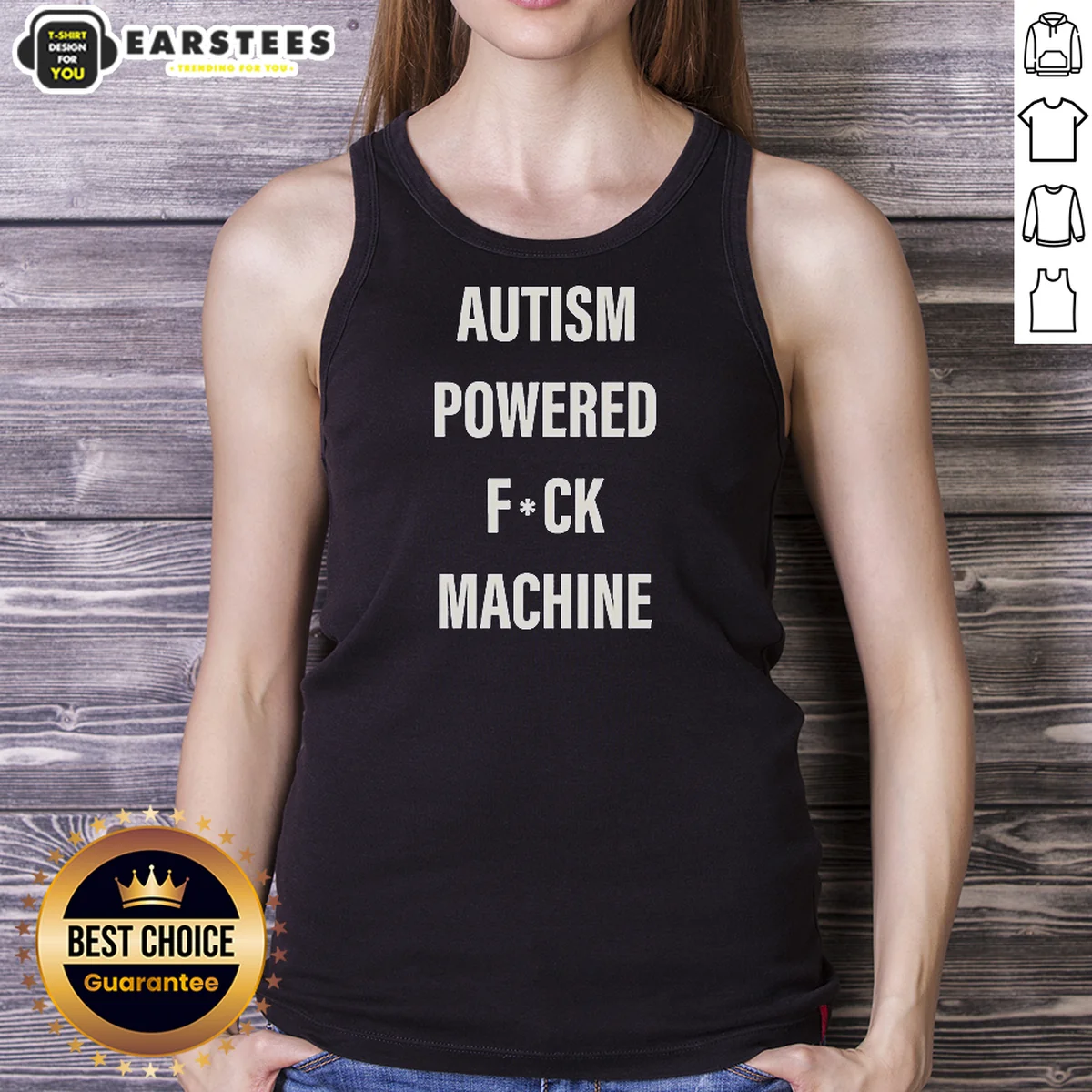 Pretty Autism Powered Fck Machine Humor Shirt - Image 5