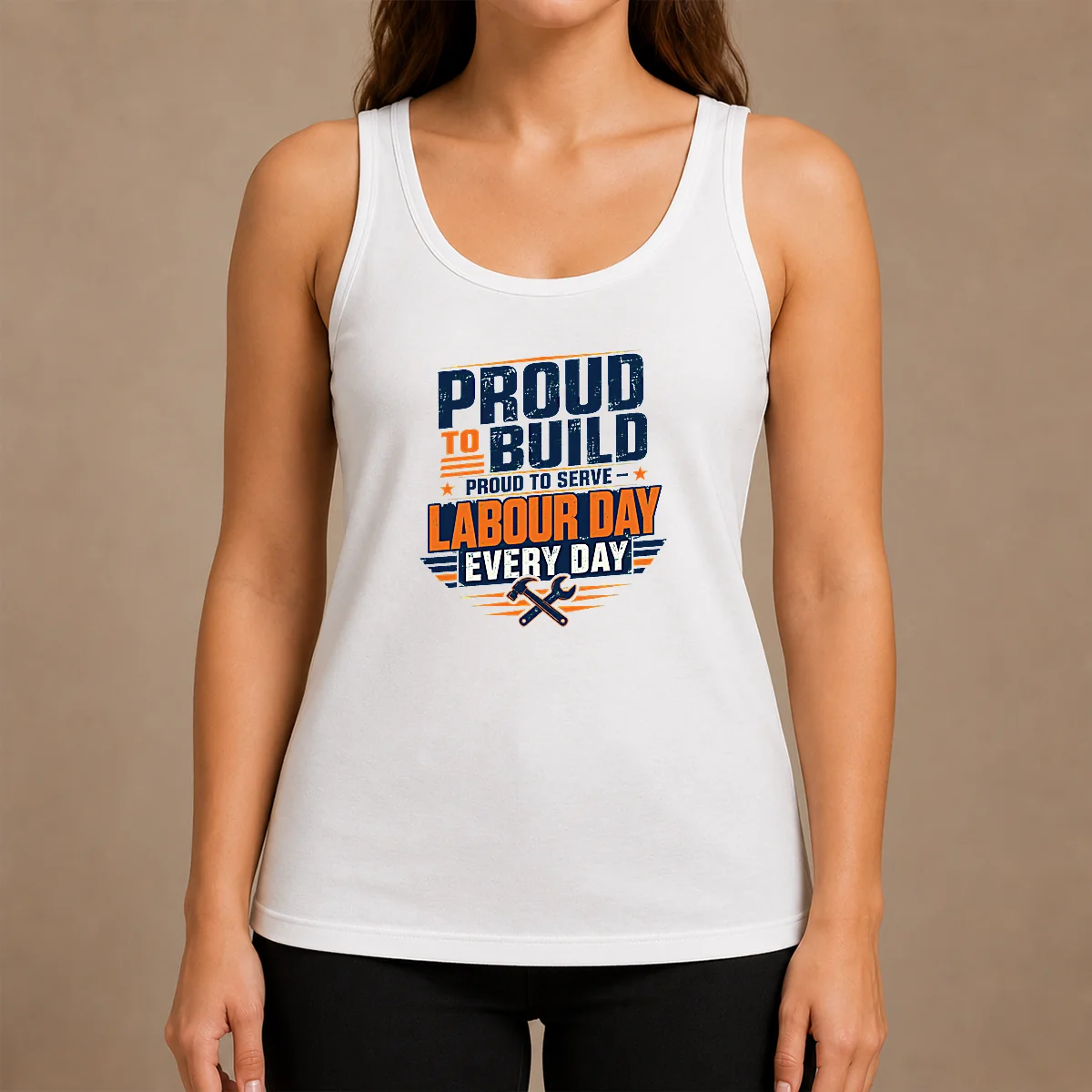 Nice Hot Labour Day Pride Typography For Hardworking Builders Shirt - Image 3