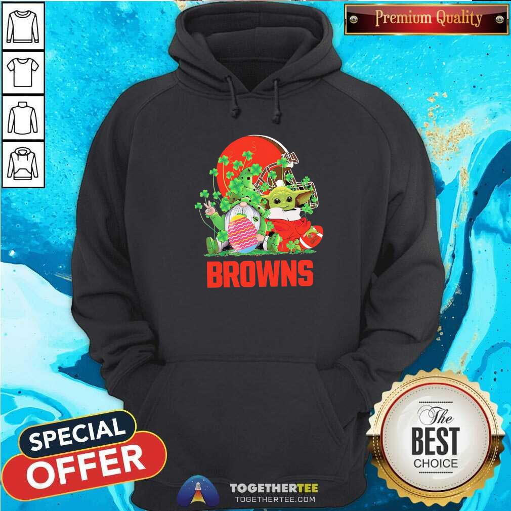 Good Baby Yoda And Gnomes St Patricks Day Cleveland Browns 2021 Shirt - Image 5