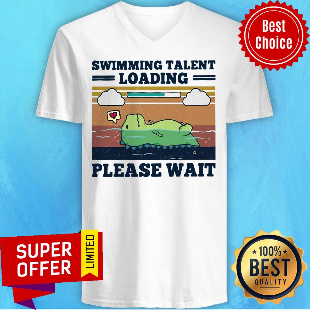 Awesome Swimming Talent Loading Please Wait Vintage Retro Shirt - Image 3