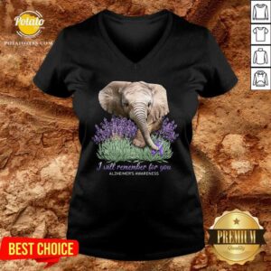 Alternative view of I Will Remember For You Alzheimer’s Awareness Elephant Shirt
