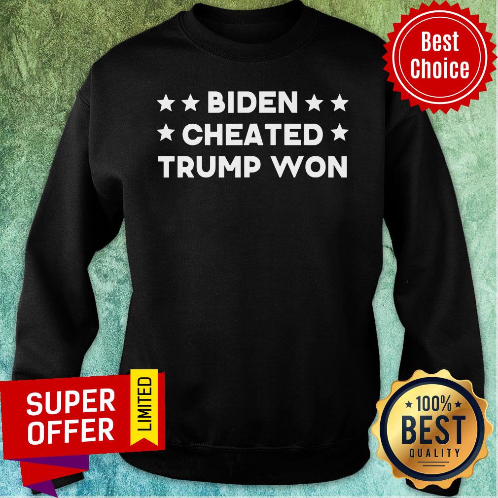 Top Biden Cheated Trump Won Not My President Joe Biden Stars Shirt - Image 5