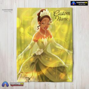 Official Disney Tiana Princess The Princess And The Frog Blanket Fleece Customized Blanket