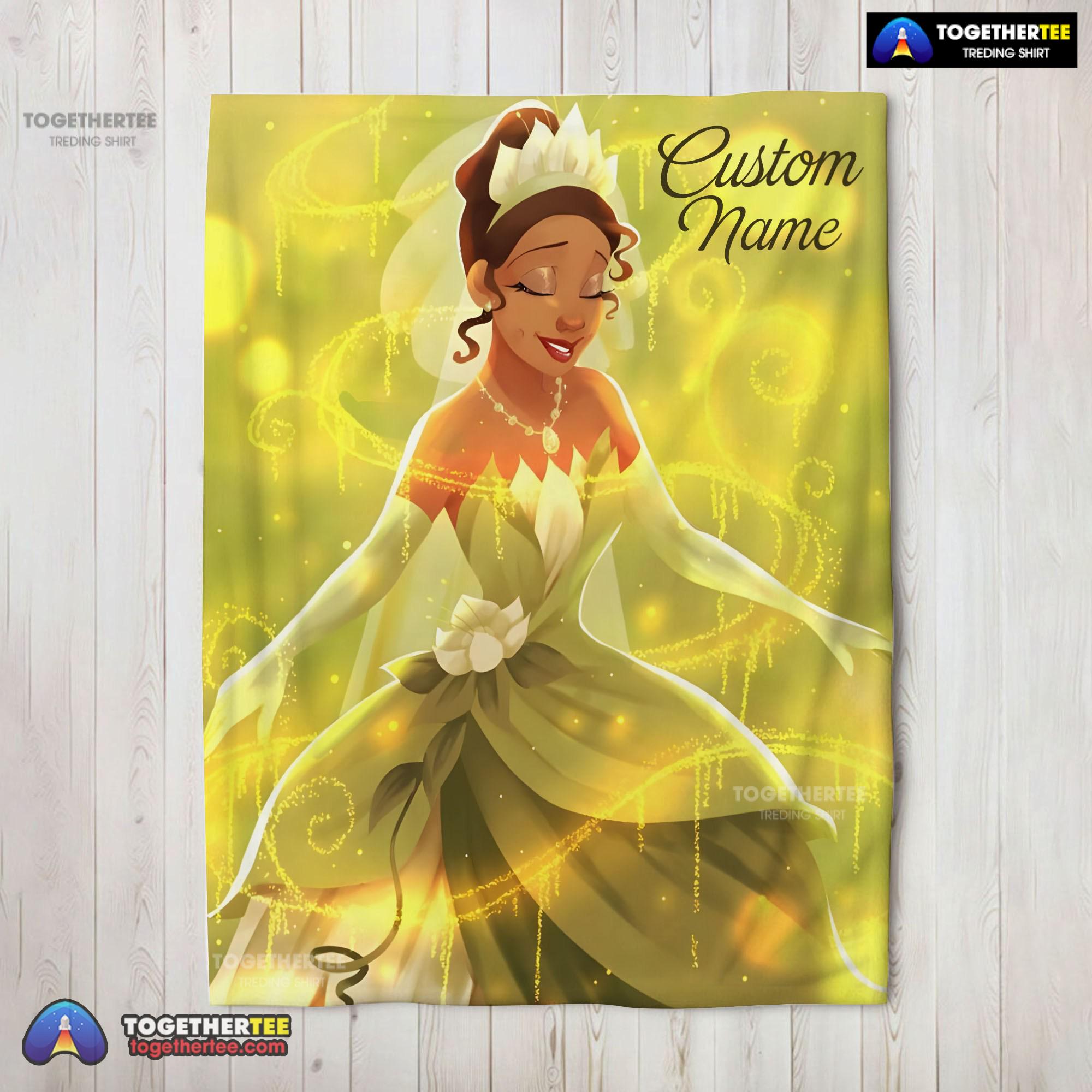 Official Disney Tiana Princess The Princess And The Frog Blanket Fleece Customized Blanket