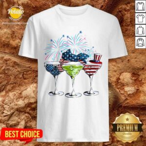 Margarita American Flag Firework 4th Of July Shirt