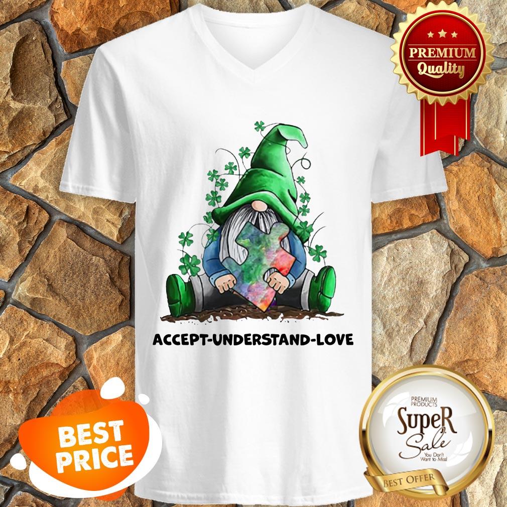 Nice Gnomes Autism Awareness St Patrick’s Day Accept Understand Love Shirt - Image 4