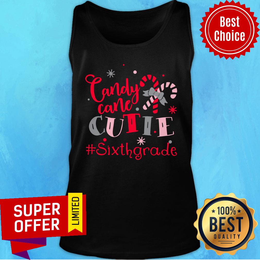 Awesome Candy Cane Cutie Sixth Grade Christmas Shirt - Image 4
