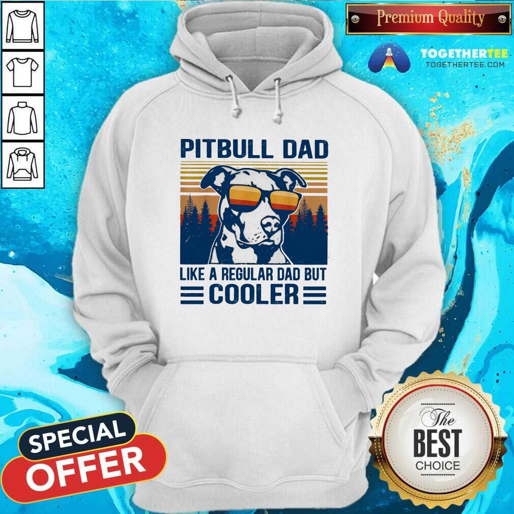 Pitbull Dad Like A Regular Dad But Cooler Vintage Shirt - Image 2
