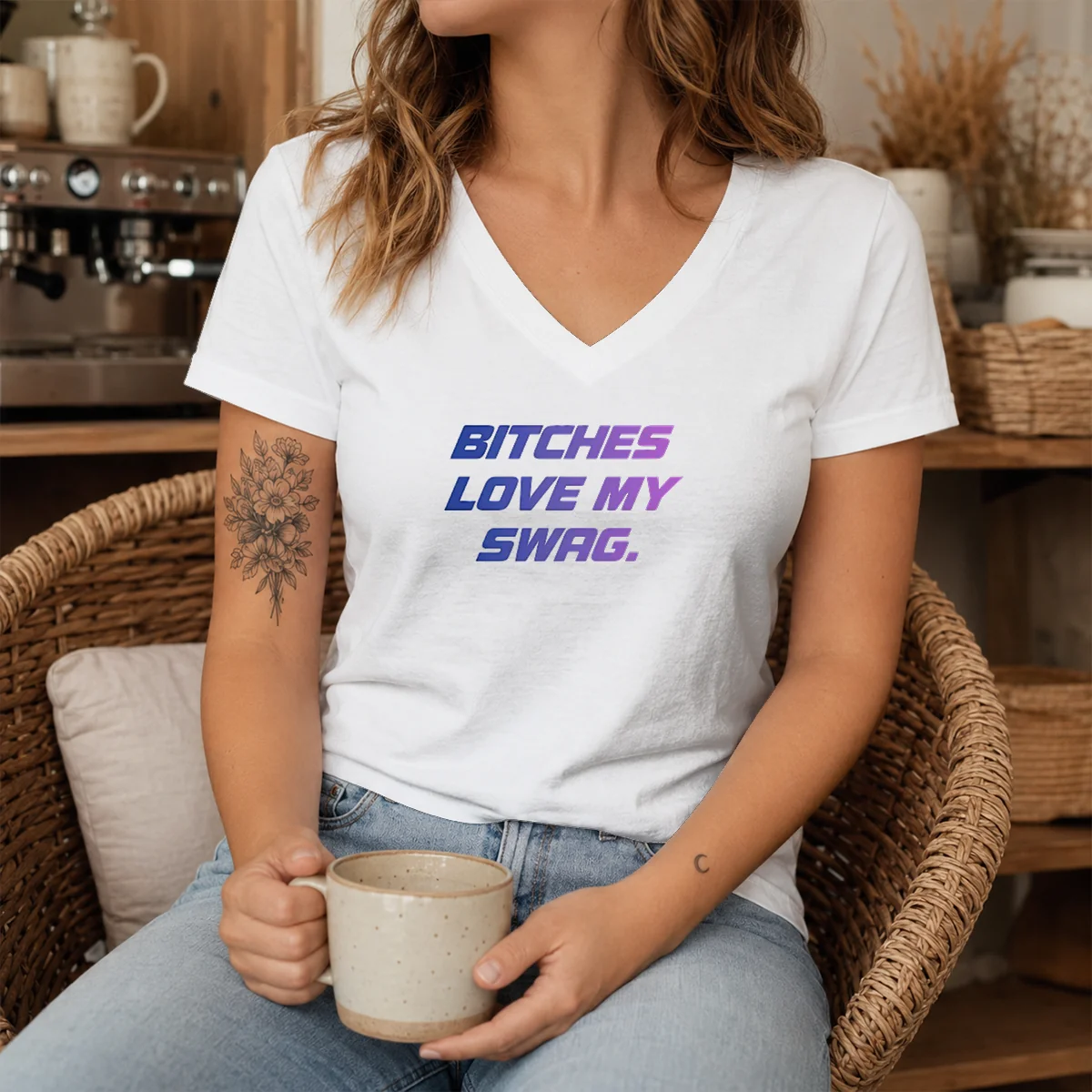 Top Bitches Love My Swag Funny Quote Slang Shirt - Image 8