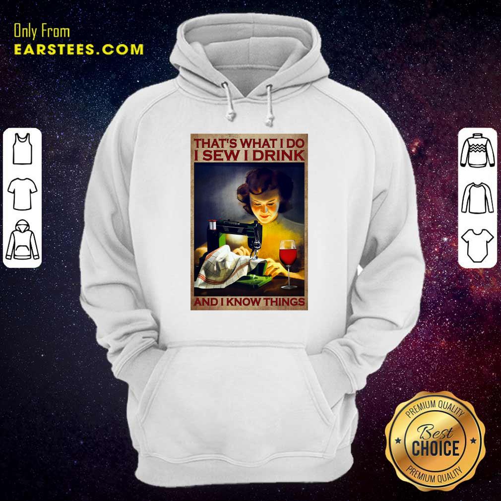 Top I Sew I Drink Wine Poster Shirt - Image 4