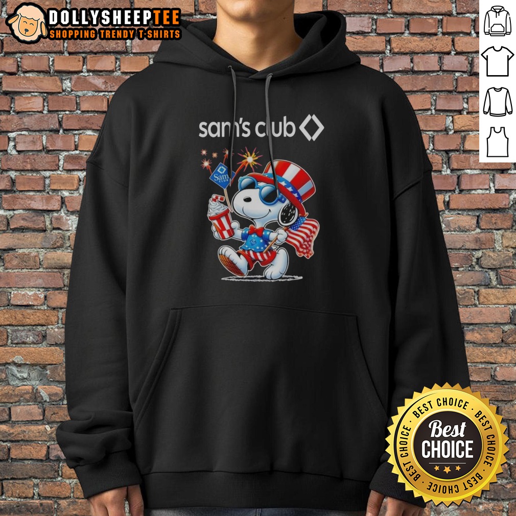 Top Snoopy X Sam's Club Fourth Of July American 250 Years 1776 2026 Fireworks Shirt - Image 2