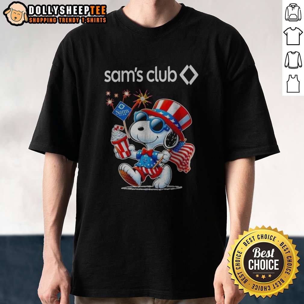 Top Snoopy X Sam's Club Fourth Of July American 250 Years 1776 2026 Fireworks Shirt