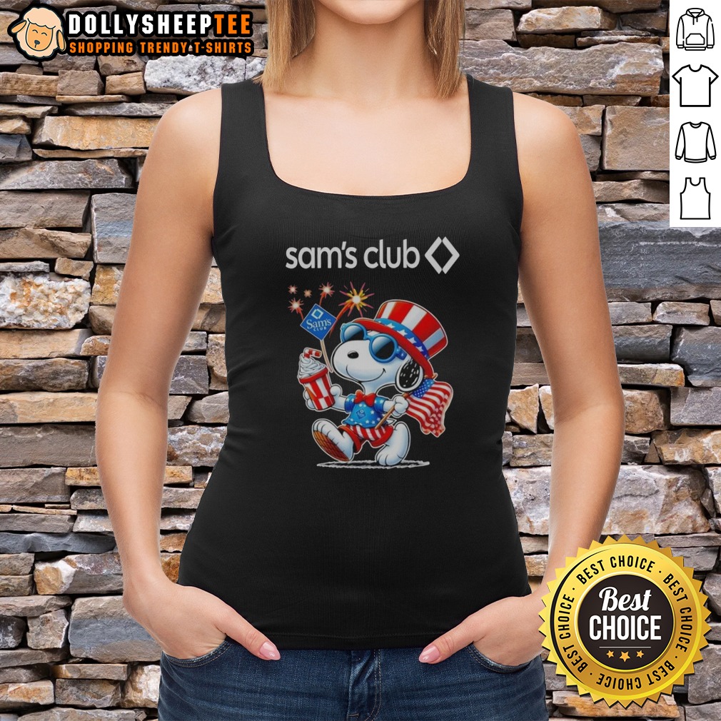Top Snoopy X Sam's Club Fourth Of July American 250 Years 1776 2026 Fireworks Shirt - Image 5