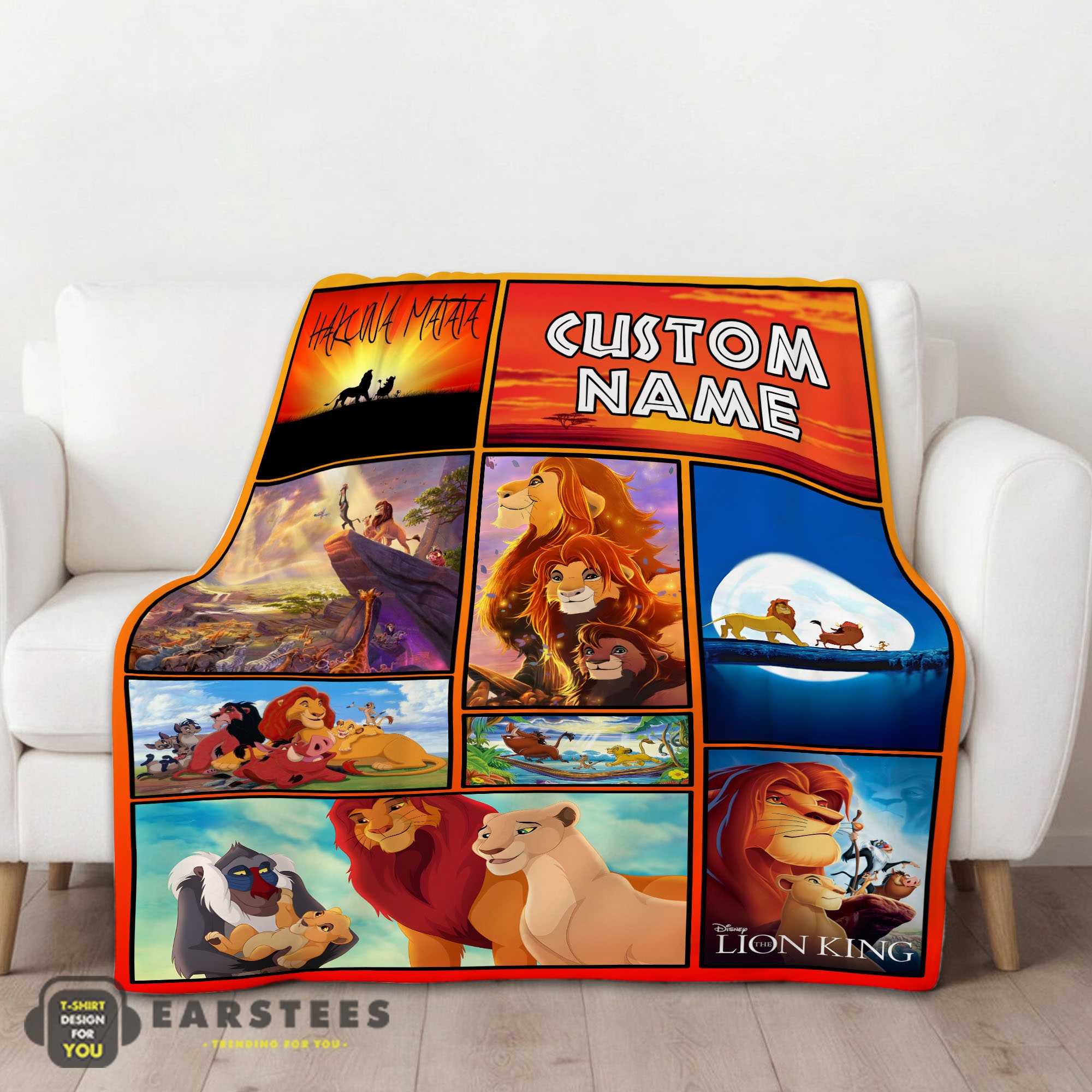 Good Disney Simba Mufasa Timon Pumbaa The Lion King Collage Blanket Fleece Customized Blanket - Image 2