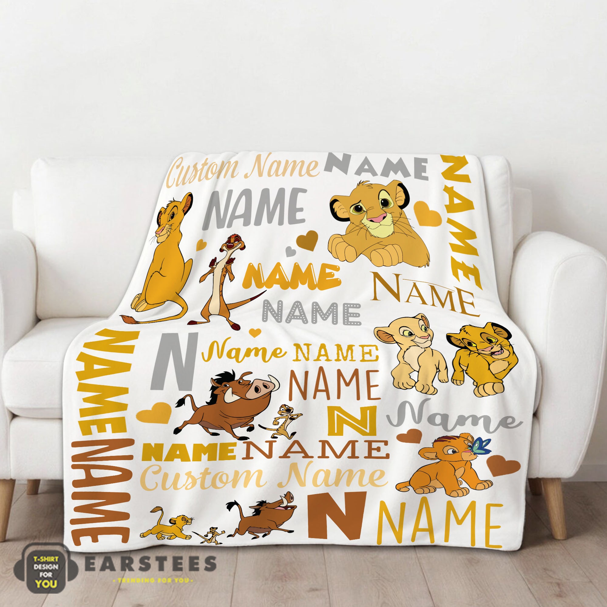 Good Disney Simba Timon Pumbaa The Lion King Blanket Fleece Customized Blanket - Image 2