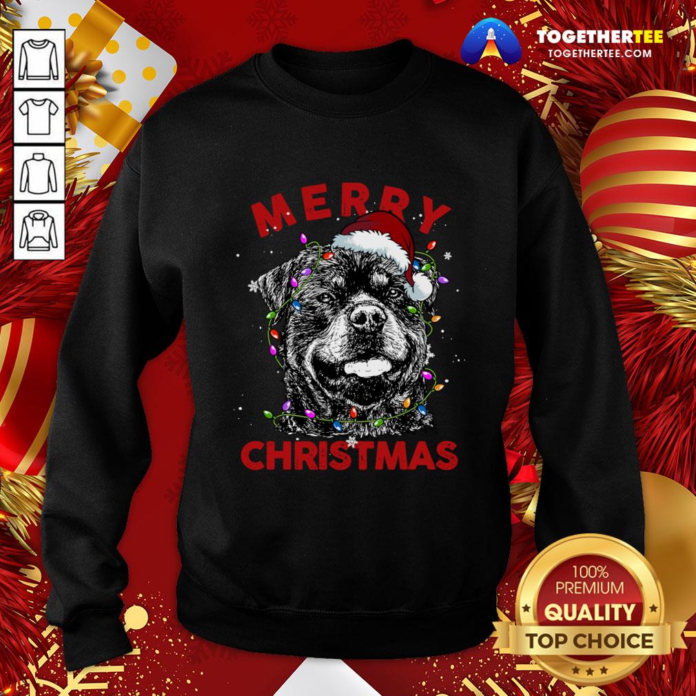 Beautiful Rottweiler Christmas Lights Shirt - Image 4