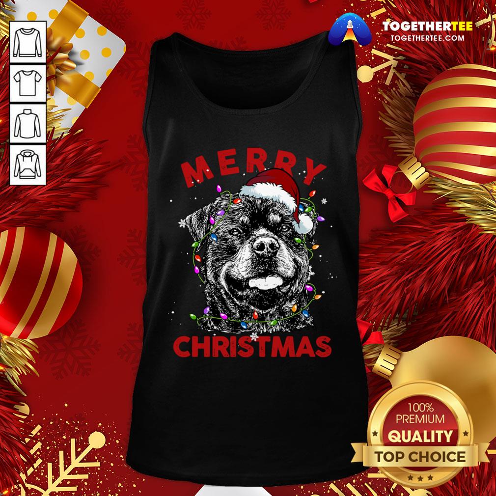 Beautiful Rottweiler Christmas Lights Shirt - Image 3