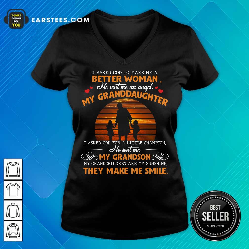 Top My Granddaughter My Grandson Smile Shirt - Image 5