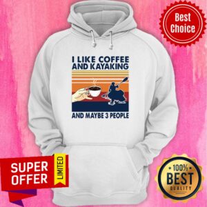 Alternative view of Vintage Retro I Like Coffee And Kayaking And Maybe 3 People Shirt