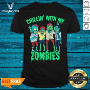 Official Chillin With My Zombie's Halloween Boys Kids Zombie Shirt