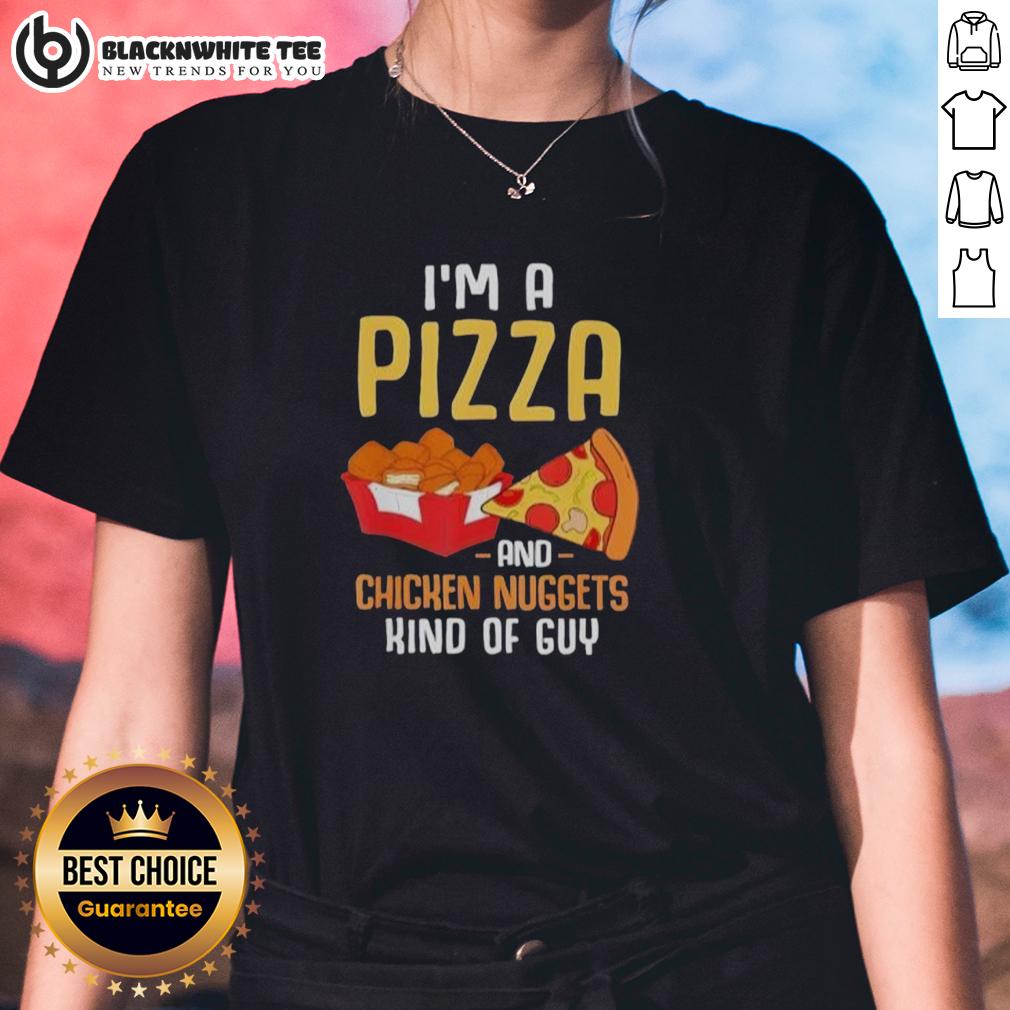 Original Fast Food Pizza Lover Foodie Men Funny Chicken Nuggets T-Shirt - Image 3