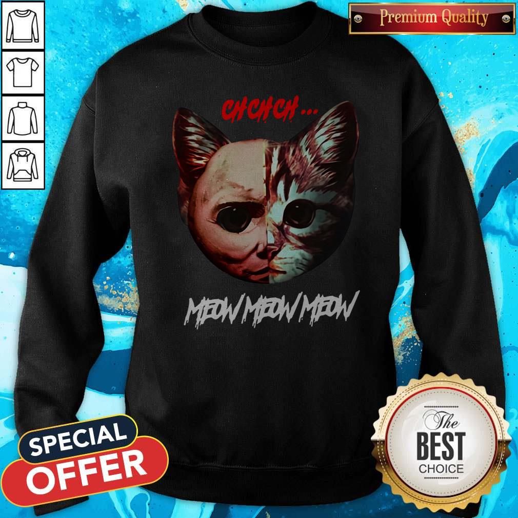 Top Jason Voorhees Cat Ch Ch Ch Meow Meow Meow Shirt - Image 5