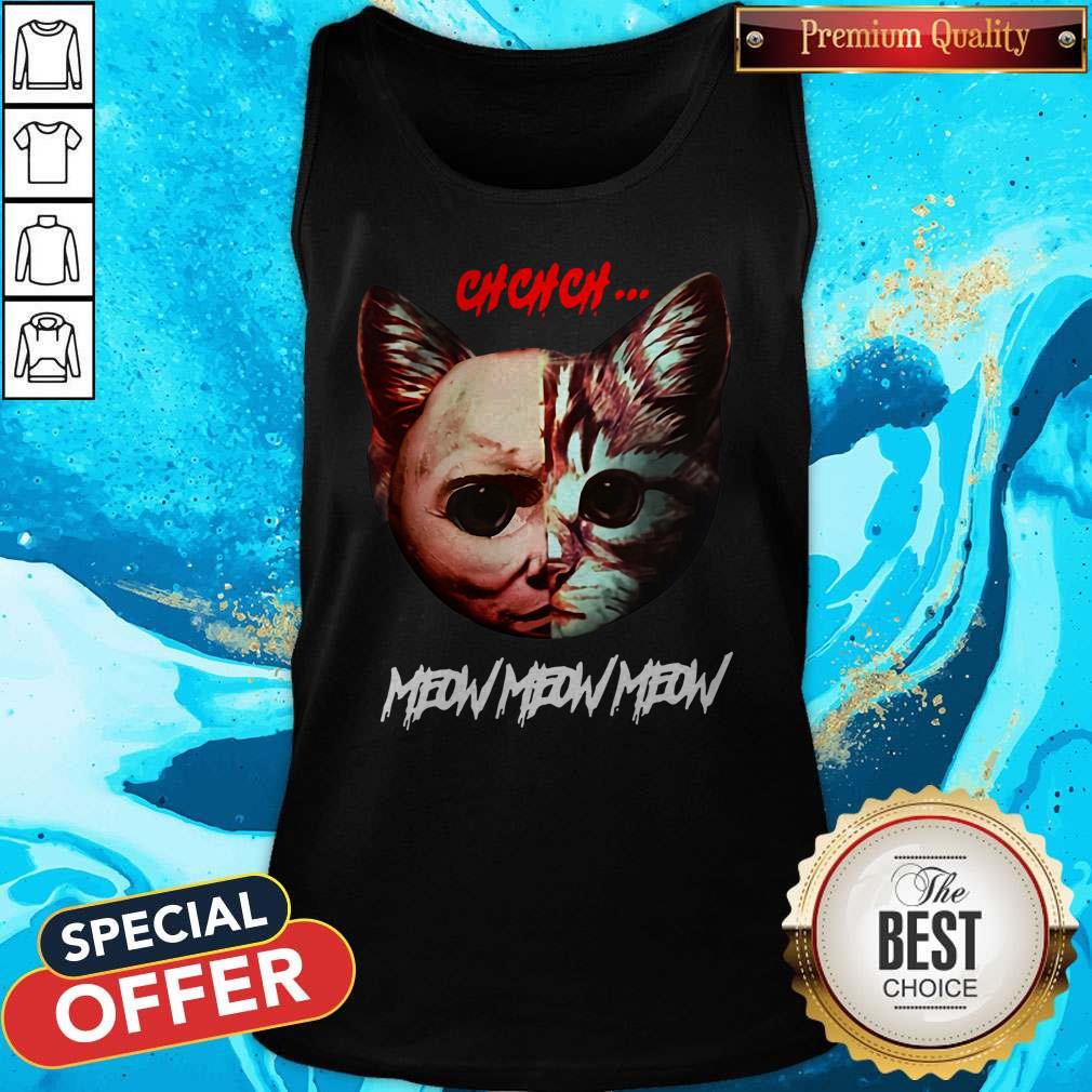 Top Jason Voorhees Cat Ch Ch Ch Meow Meow Meow Shirt - Image 4