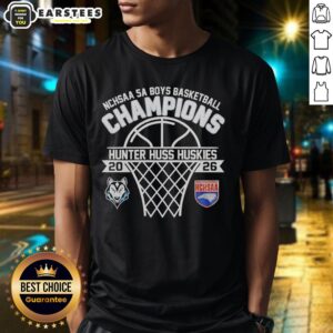 Awesome Hunter Huss Huskies Nchsaa 5a Boys Basketball Champions 2026 T-Shirt