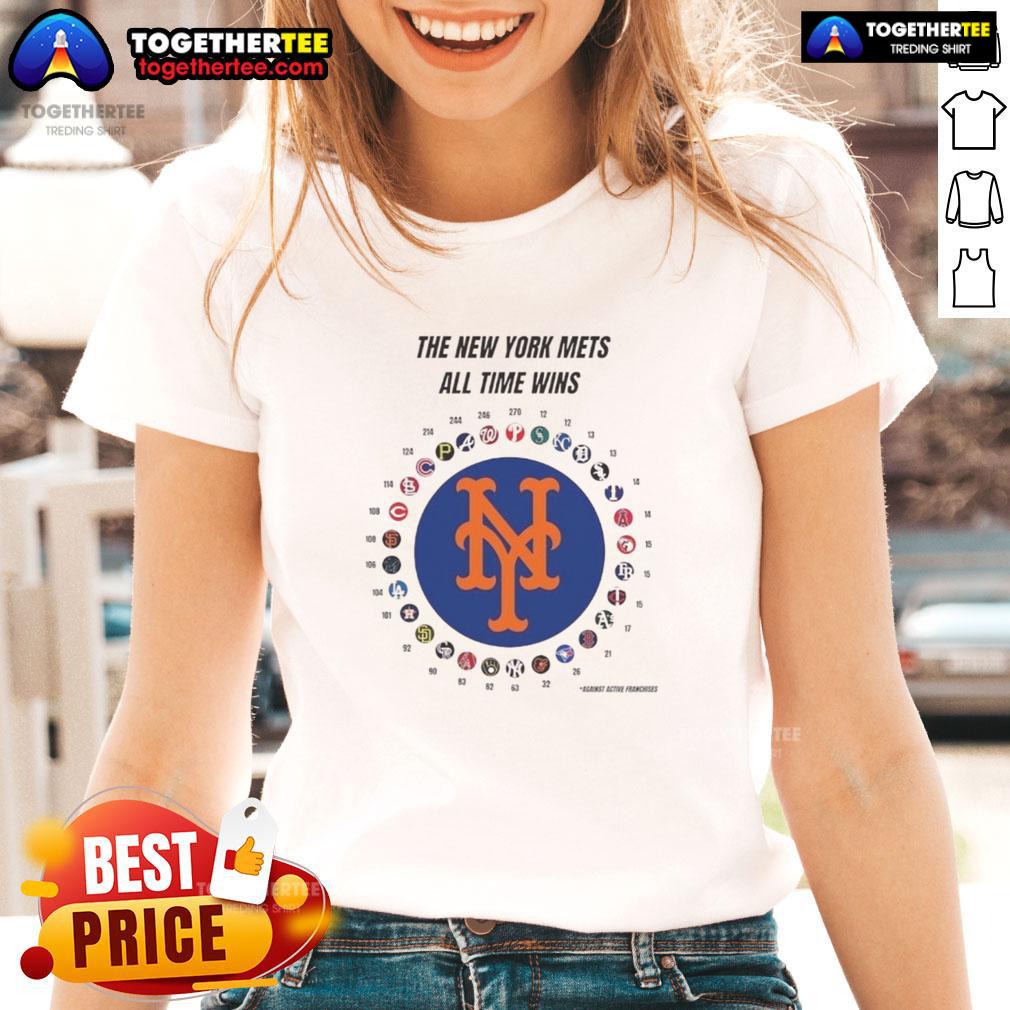 Awesome The New York Mets MLB All Time Wins T-Shirt - Image 3