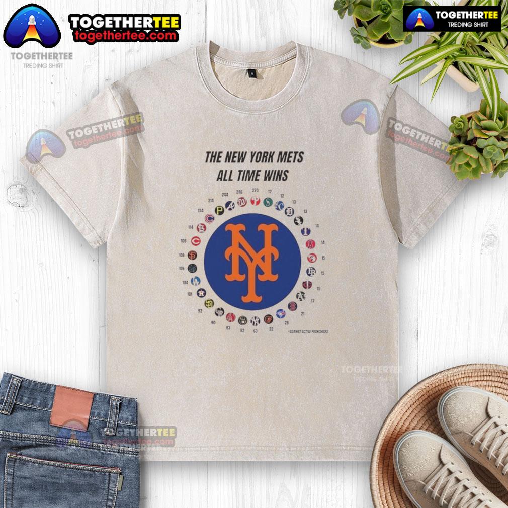Awesome The New York Mets MLB All Time Wins T-Shirt - Image 6