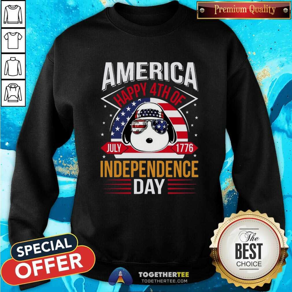 Nice Snoopy America Independence Day Happy 4th Of July T-Shirt - Image 2