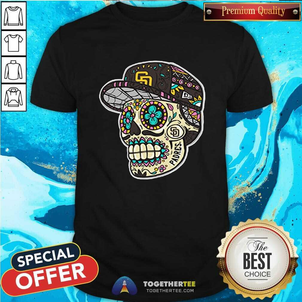 Official San Diego Padres New Era Sugar Skulls T-Shirt