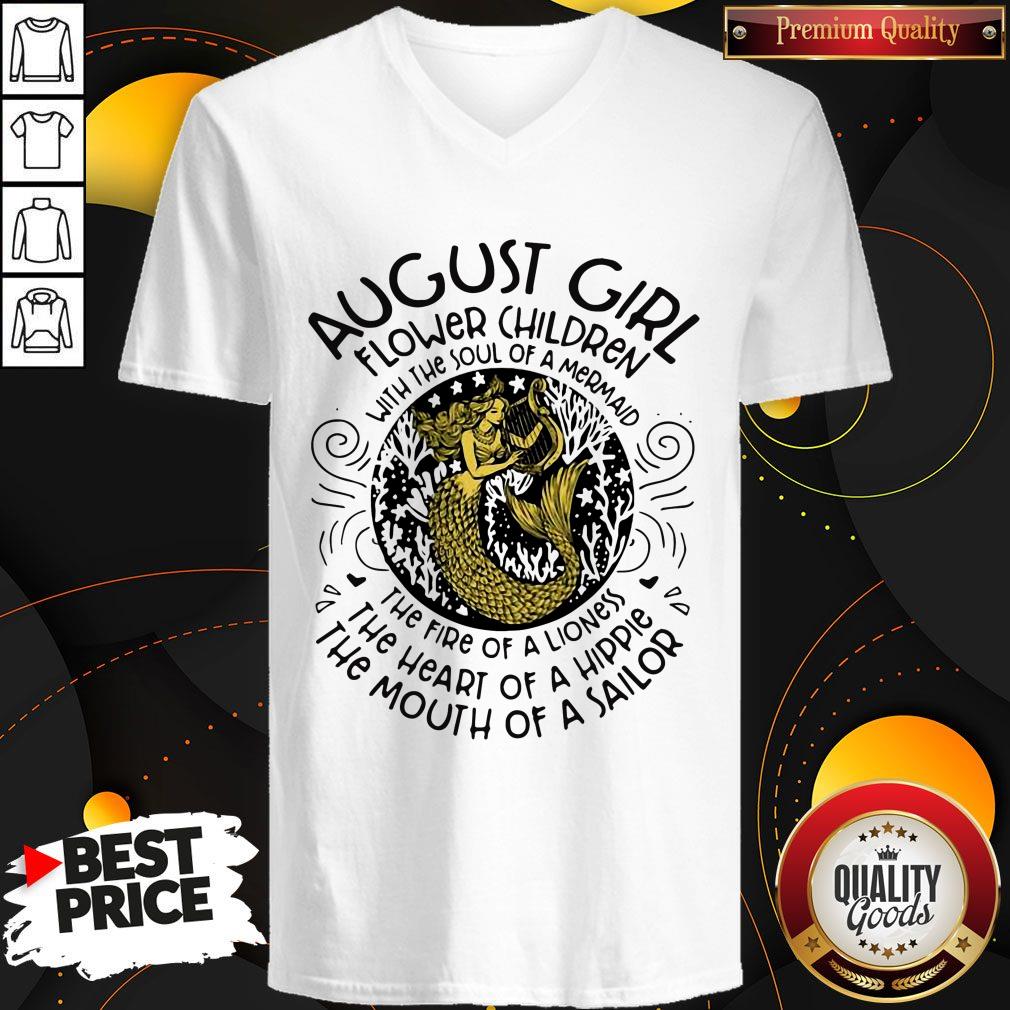 Hot August Girl Flower Children With The Soul Of A Mermaid Shirt - Image 2