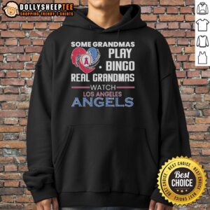 Alternative view of Good Los Angeles Angels Some Grandmas Play Bingo Real Grandmas Watch Diamond Heart Shape T-Shirt