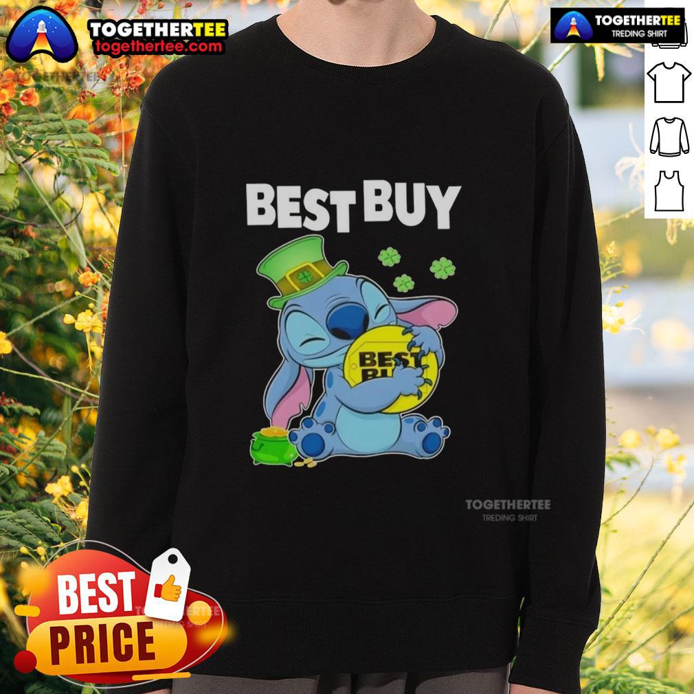Nice Stitch Hug Best Buy Logo Happy St. Patrick's Day T-Shirt - Image 5