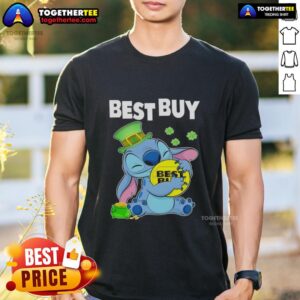 Nice Stitch Hug Best Buy Logo Happy St. Patrick's Day T-Shirt