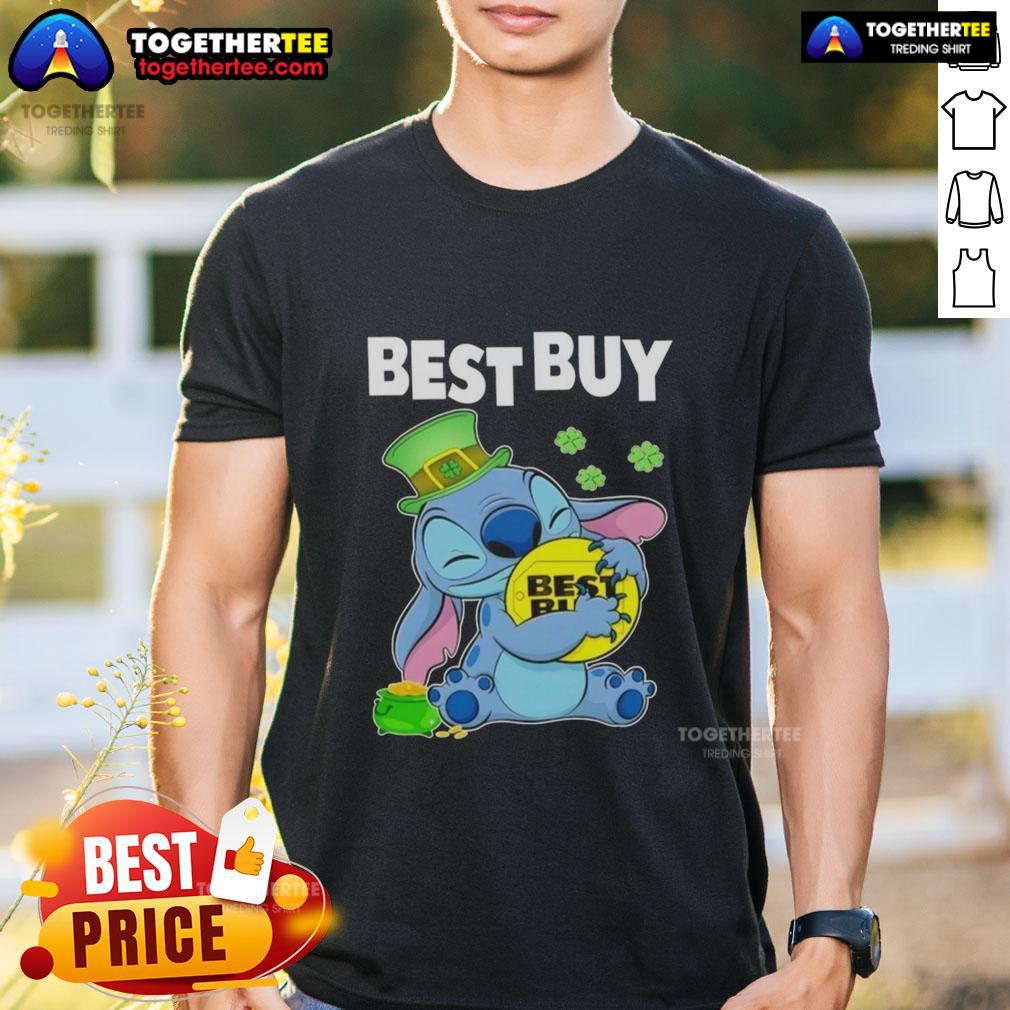 Nice Stitch Hug Best Buy Logo Happy St. Patrick's Day T-Shirt