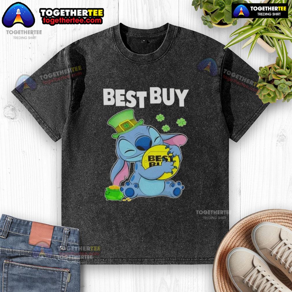 Nice Stitch Hug Best Buy Logo Happy St. Patrick's Day T-Shirt - Image 6