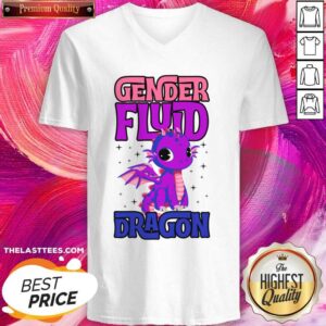 Alternative view of Hot Genderfluid Dragon Genderqueer Genderfluid Pride Flag Gift Shirt