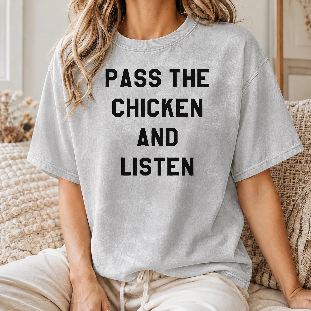 Hot Nice Pass The Chicken And Listen Foodie Shirt - Image 7