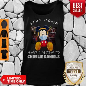 Alternative view of Premium Mickey Mouse Mask Stay Home And Listen To Charlie Daniels Shirt