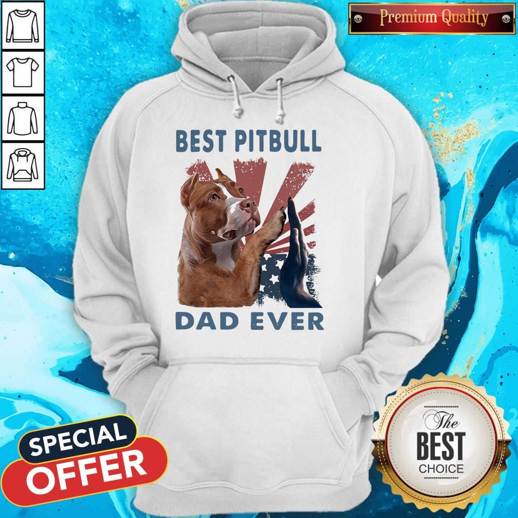 Best Pitbull Dad Ever American Flag Independence Day Shirt - Image 3