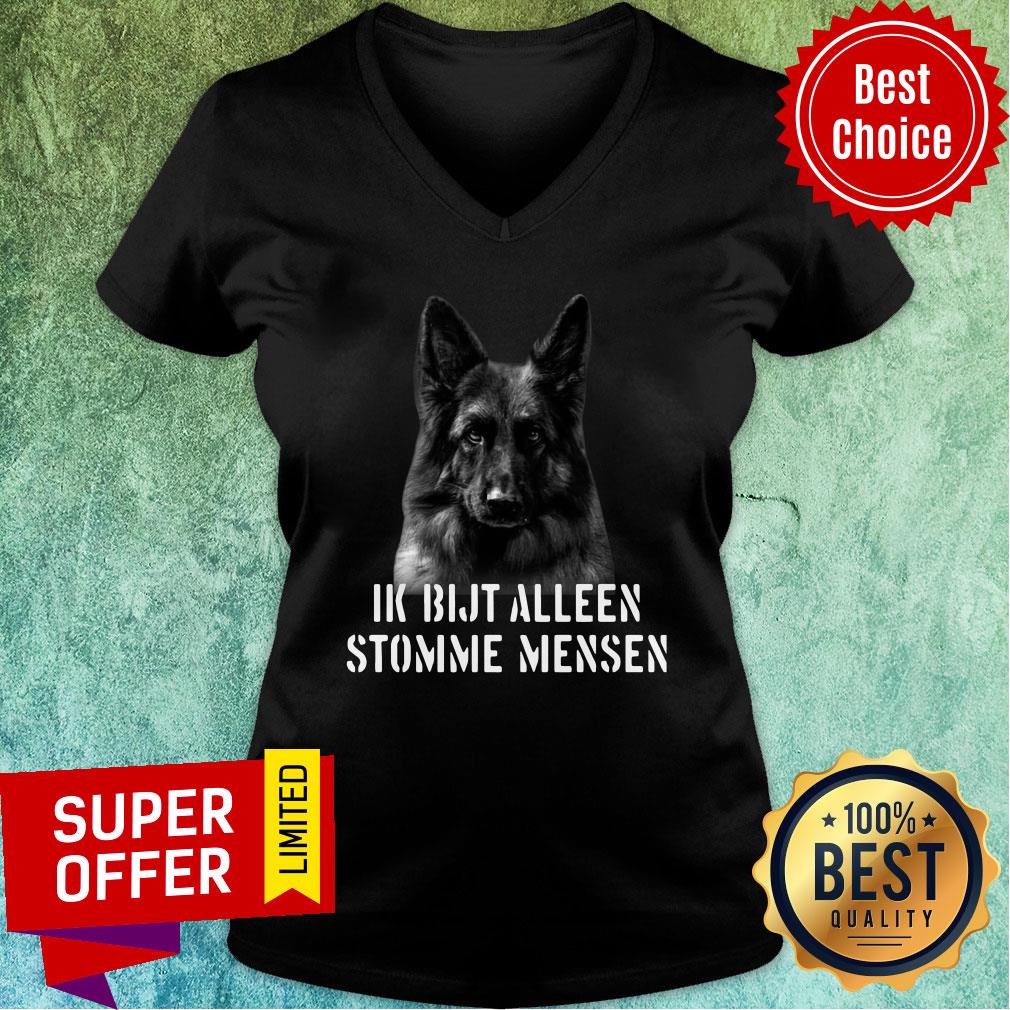 Duitse Herder Ik Bijt Alleen Stomme Mensen Shirt - Image 3