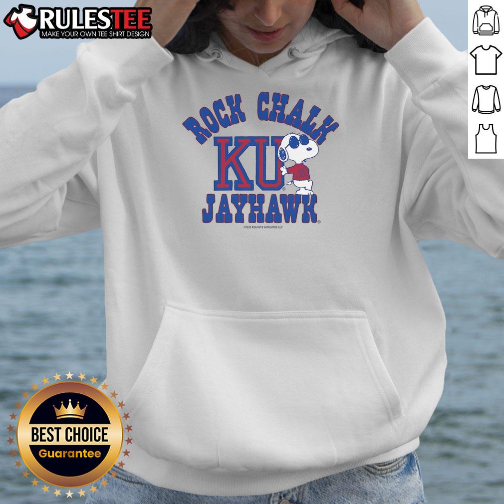 Nice Peanuts Snoopy X Rock Chalk Jayhawk T-Shirt - Image 2