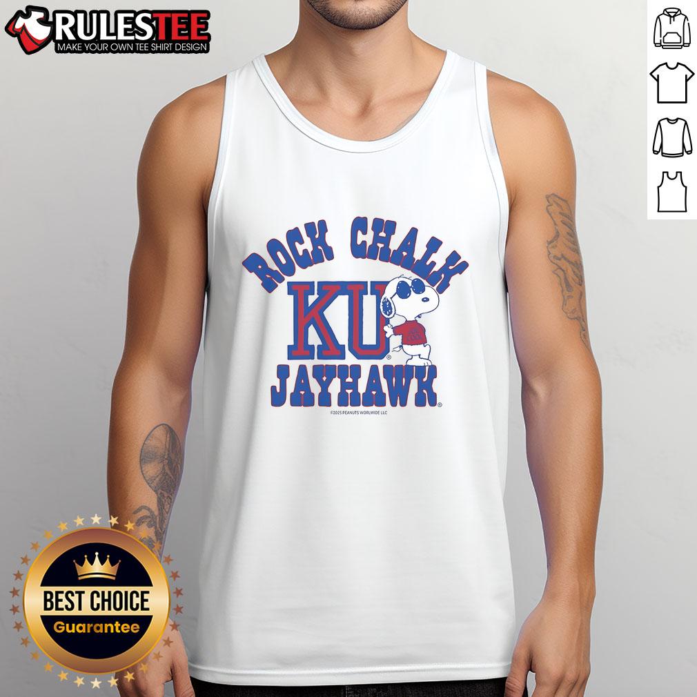 Nice Peanuts Snoopy X Rock Chalk Jayhawk T-Shirt - Image 4