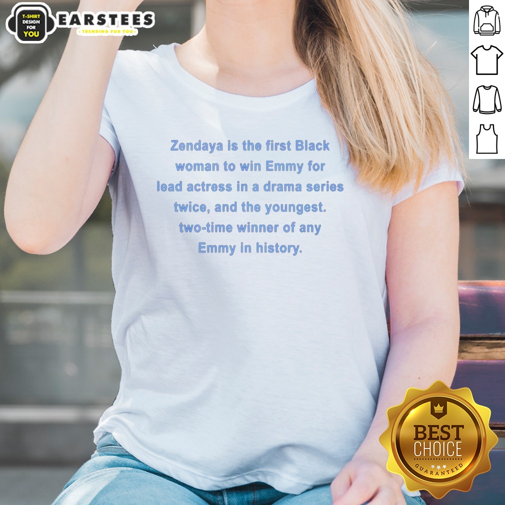 Awesome Zendaya Is The First Black Woman To Win Emmy For Lead Actress In A Drama Series Shirt - Image 3