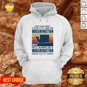 Alternative view of Nice You Can Take This Guy Out Of Washington But He’ll Always Be A Washington Guy Line Vintage Retro Shirt