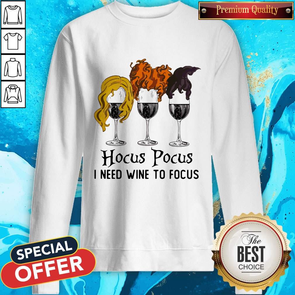 Top Hocus Pocus I Need Wine To Focus Shirt - Image 4