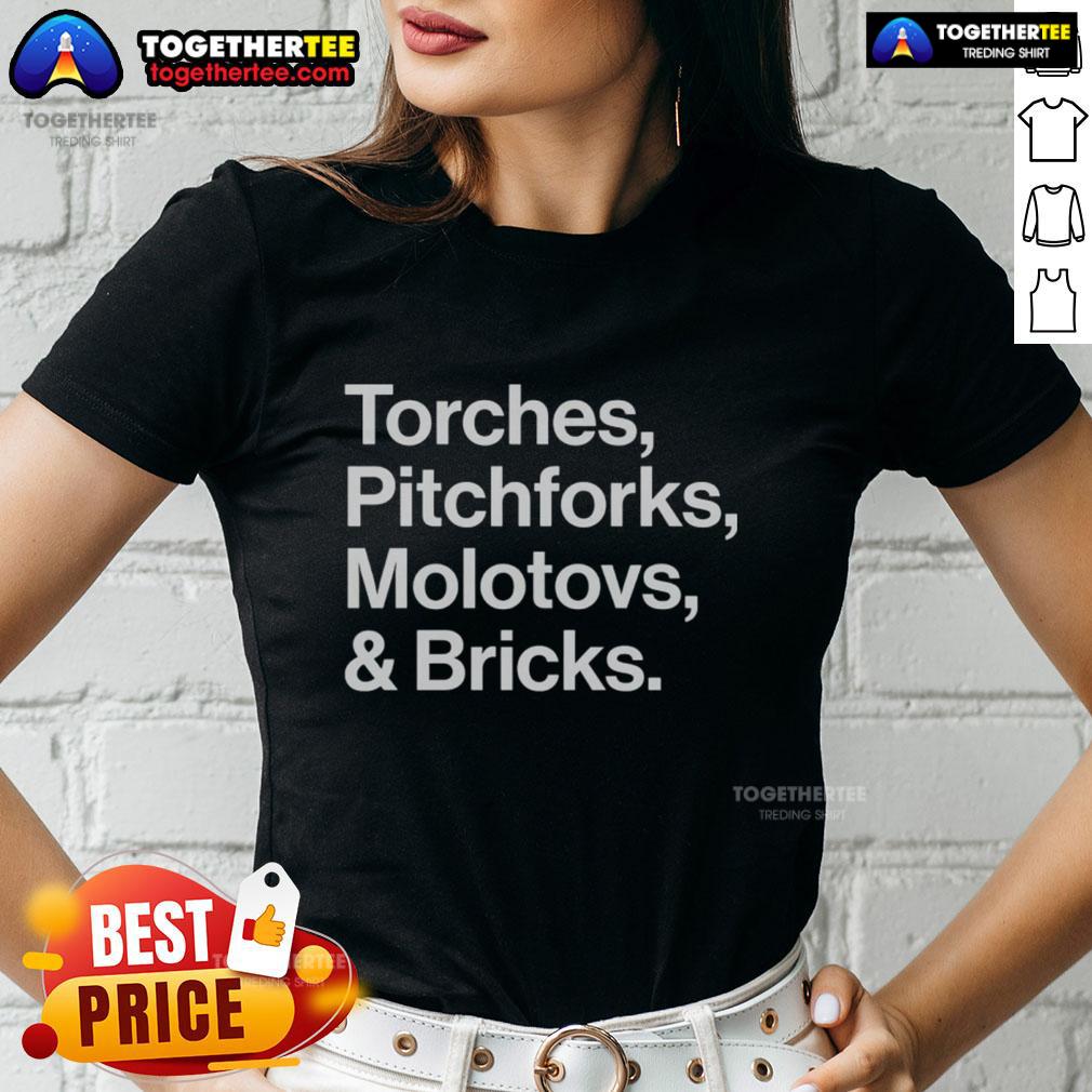 Good Torches Pitchforks Molotovs And Bricks 2025 World Tour T-Shirt - Image 3