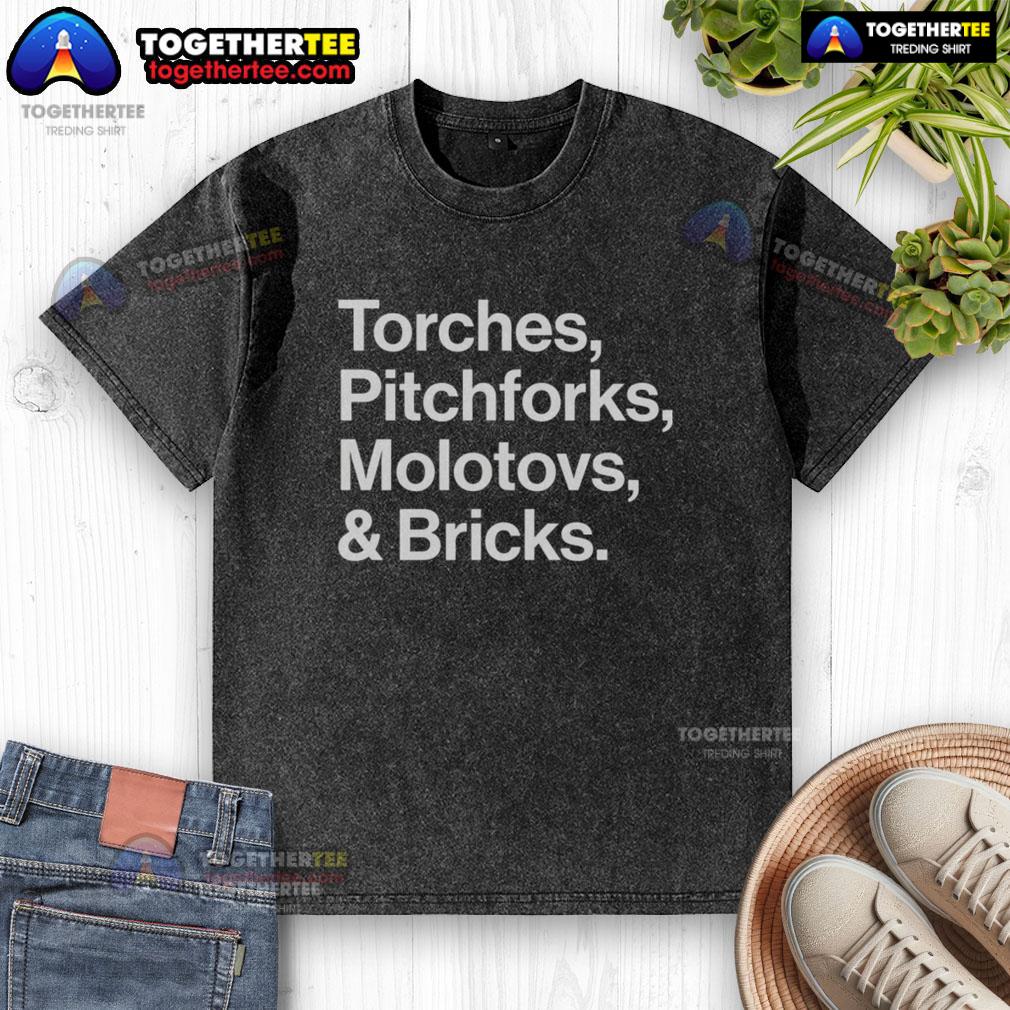 Good Torches Pitchforks Molotovs And Bricks 2025 World Tour T-Shirt - Image 6